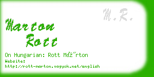 marton rott business card